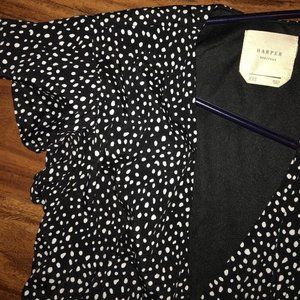 Francesca's Dalmatian Patterned Tie Up Dress